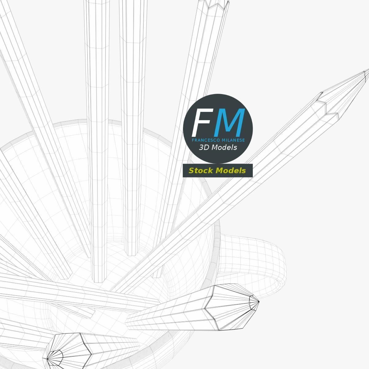 Pencils mug 3 3D model_8