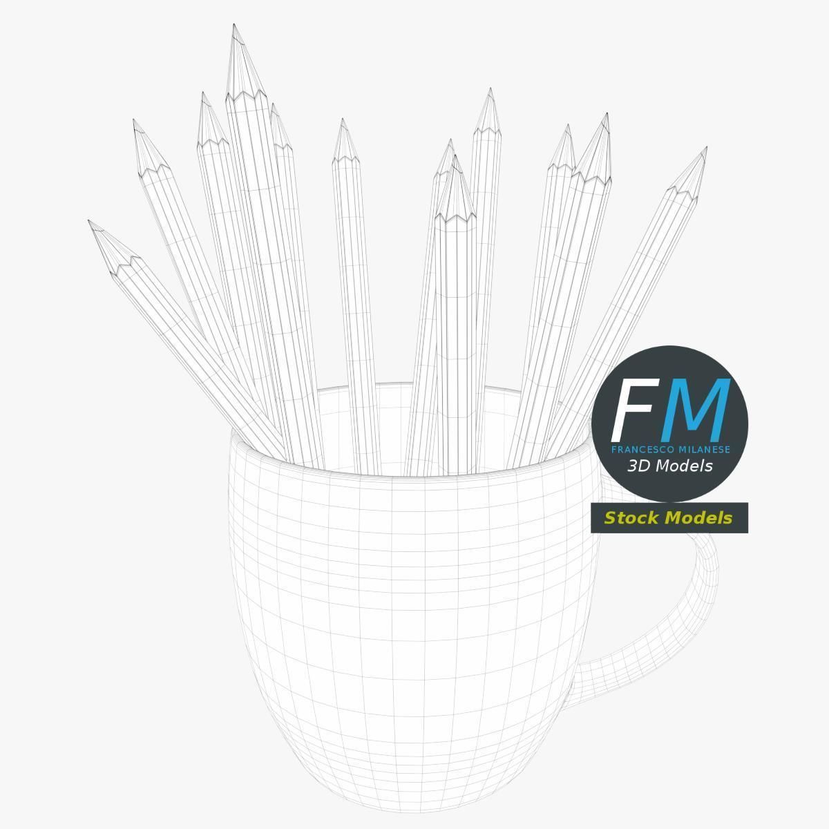 Pencils mug 3 3D model_7