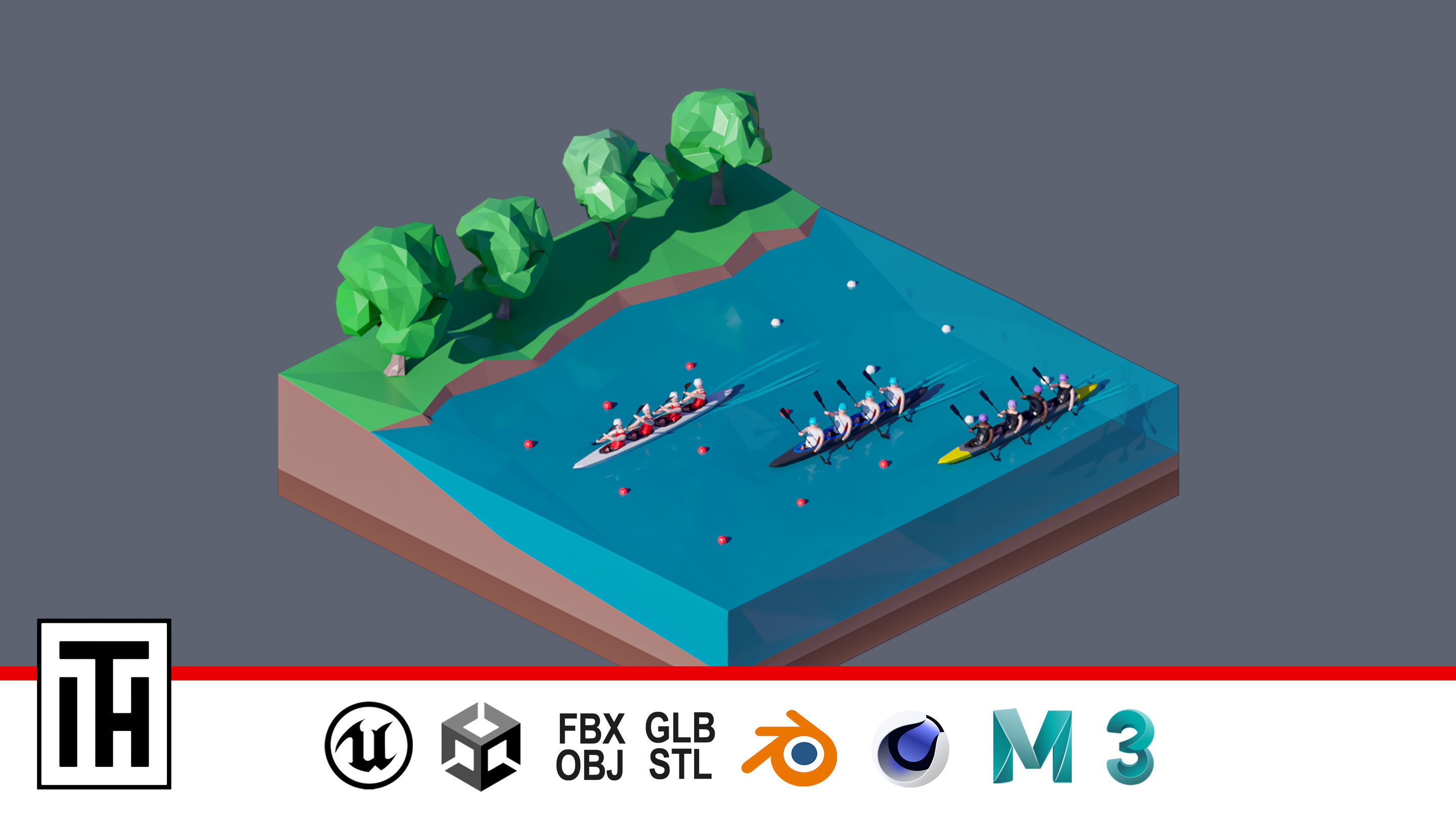 land 21A Low-poly 3D model_1