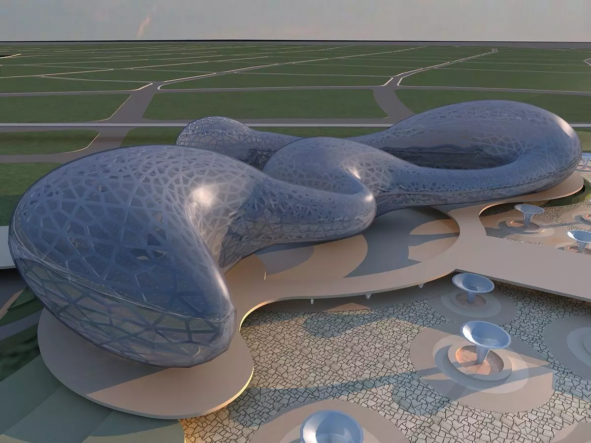 Futuristic Museum 2 3D model_0