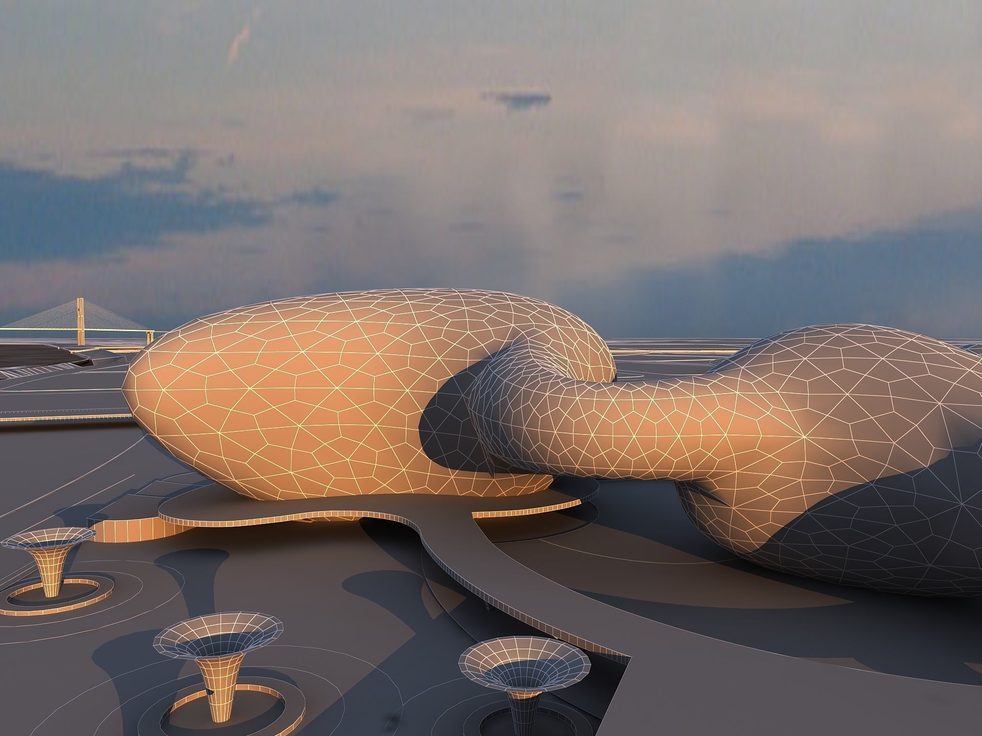 Futuristic Museum 2 3D model_18