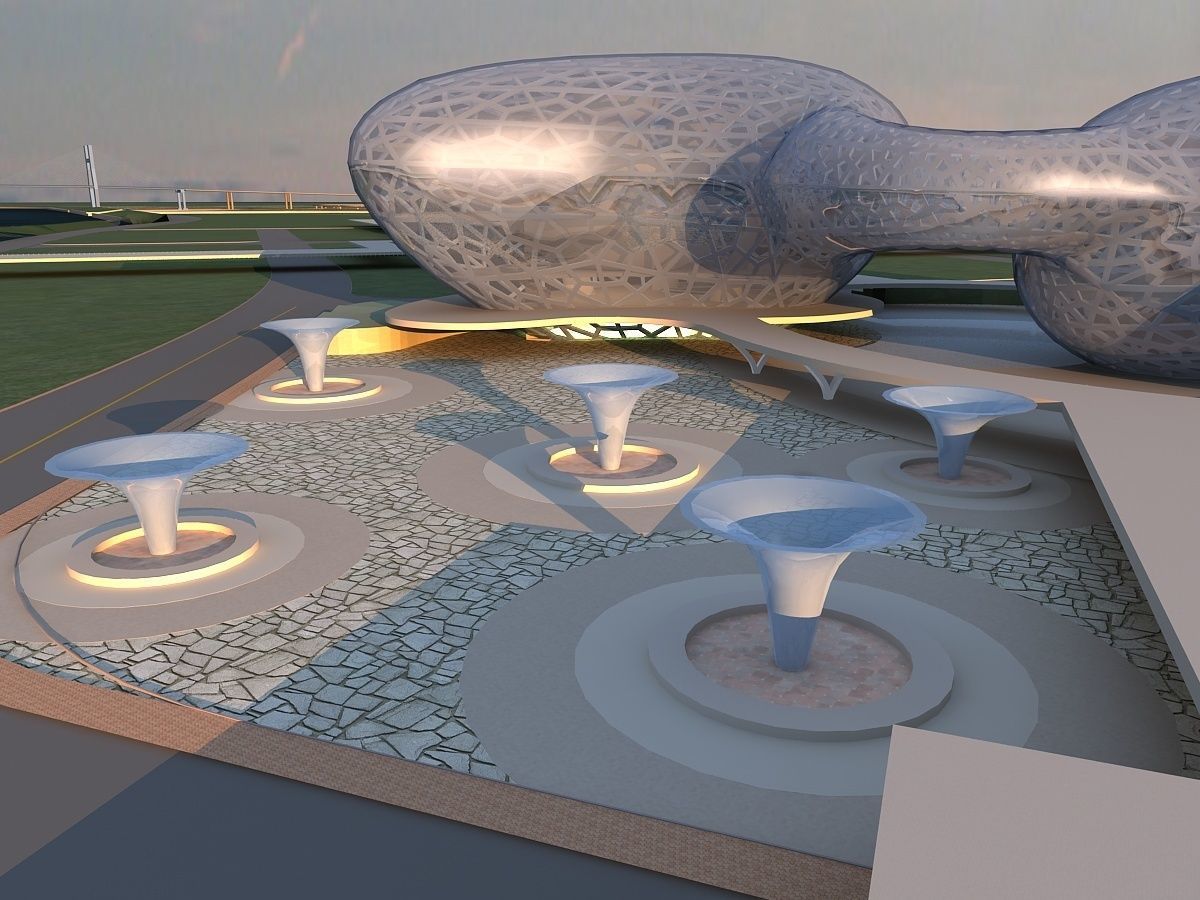 Futuristic Museum 2 3D model_13