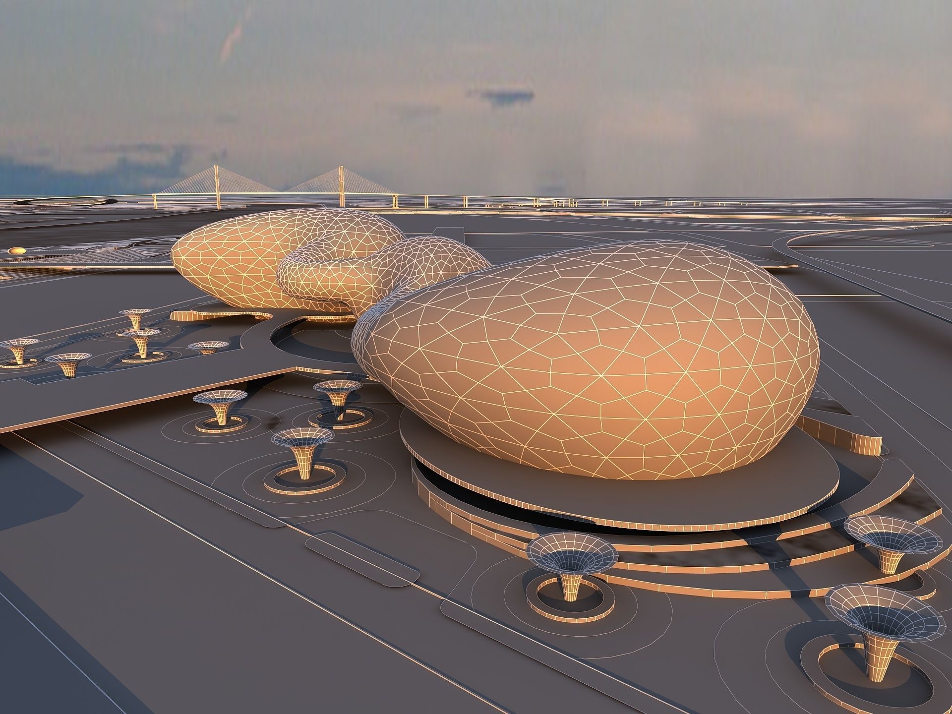 Futuristic Museum 2 3D model_15