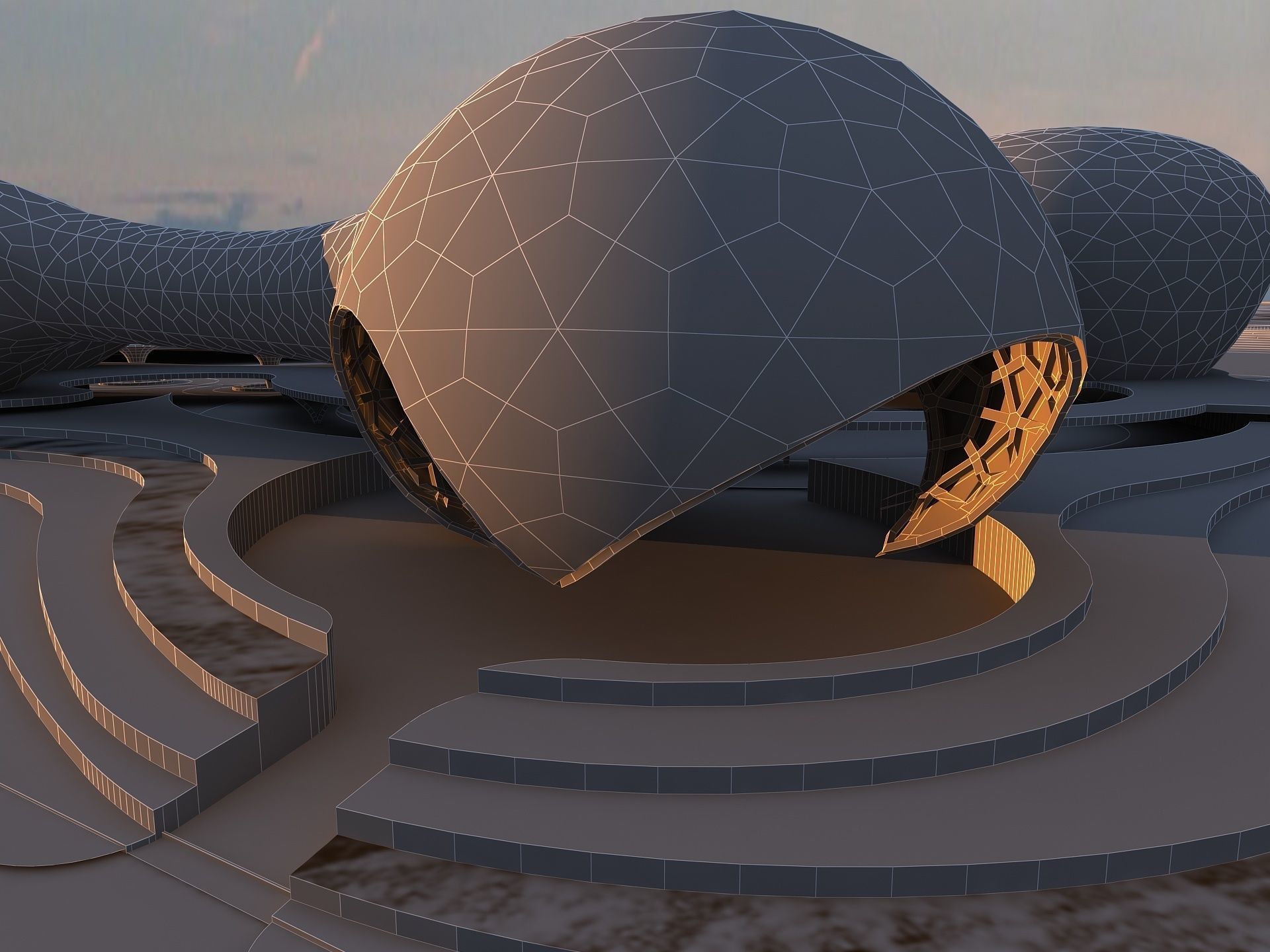 Futuristic Museum 2 3D model_20