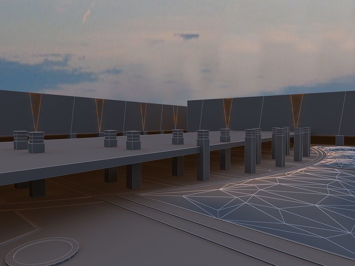 Futuristic Museum 2 3D model_22