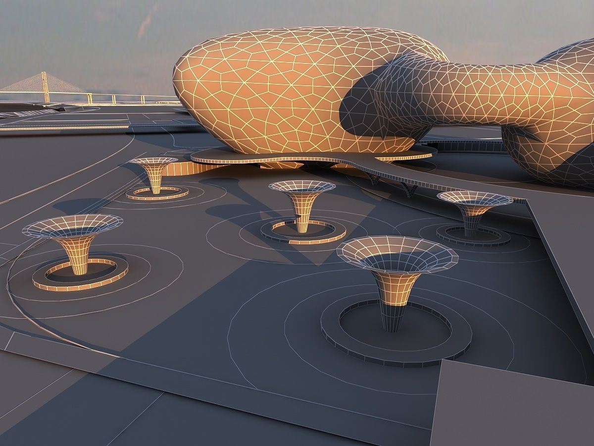 Futuristic Museum 2 3D model_23
