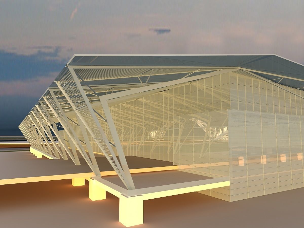 Futuristic Museum 2 3D model_11