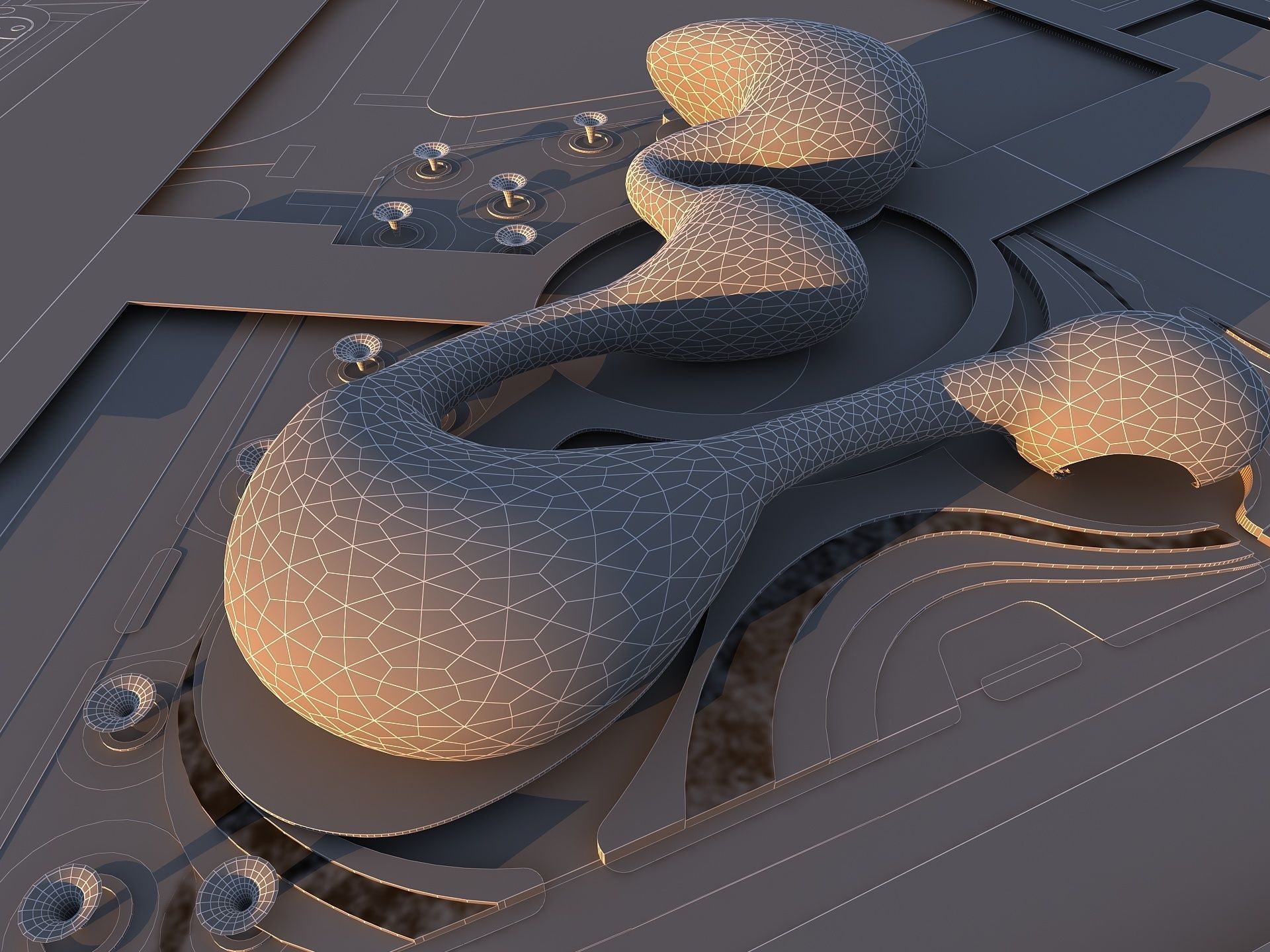 Futuristic Museum 2 3D model_16
