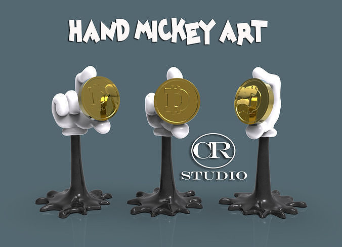 hand mickey art 3D model