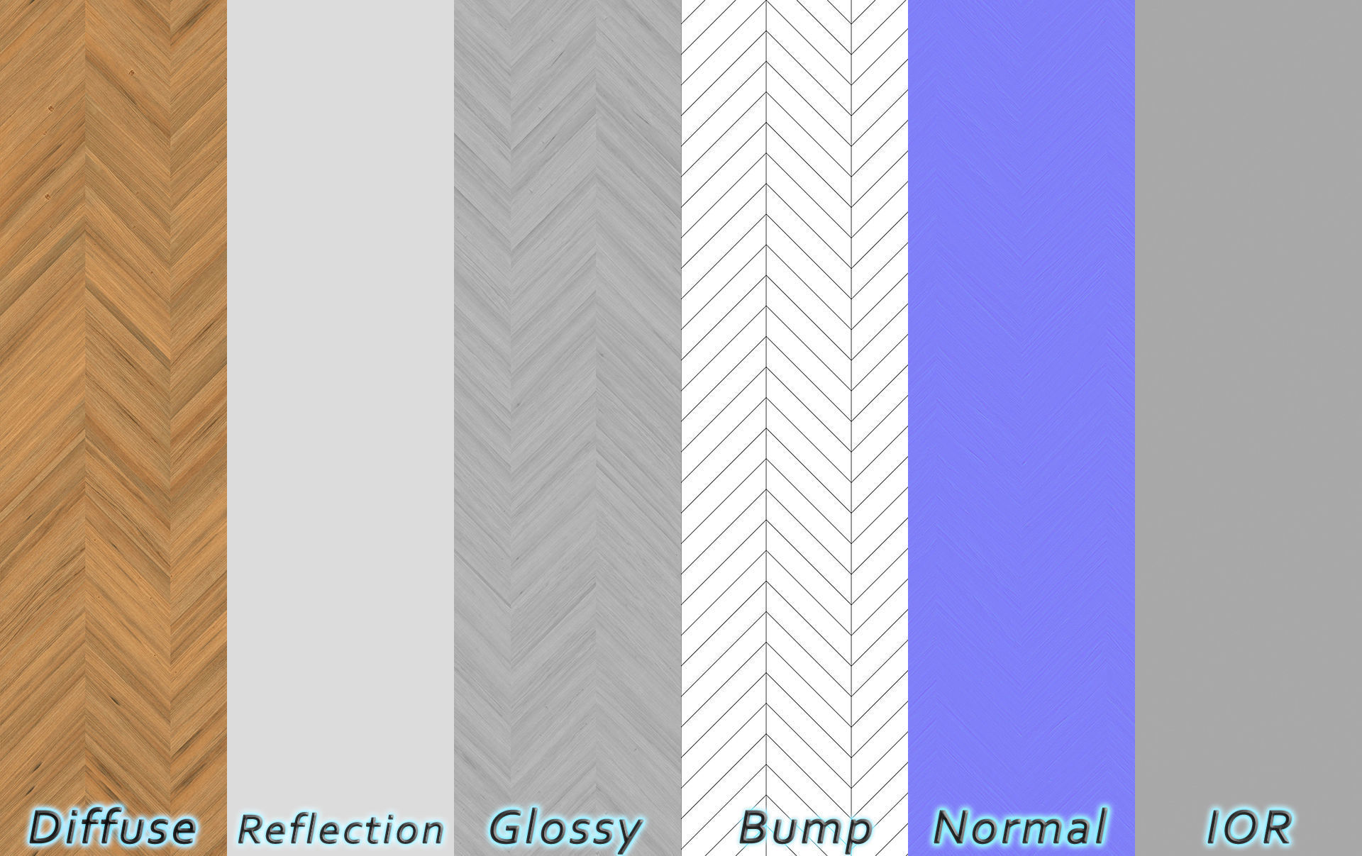 Parquet - Laminate - Wooden floor 4 in 1 3D model_8