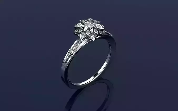 Universe Engagement Ring -Jewelry 3D - AN-476 3D print model