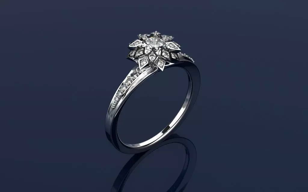 Universe Engagement Ring -Jewelry 3D - AN-476 3D print model