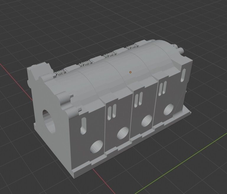Billet style 26b engine block  3D print model_4