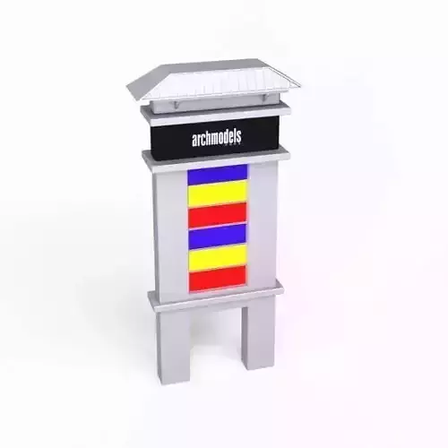 Modern Business Group Advertisement Board 3D model Modern Business Group Advertisement Board 3D model