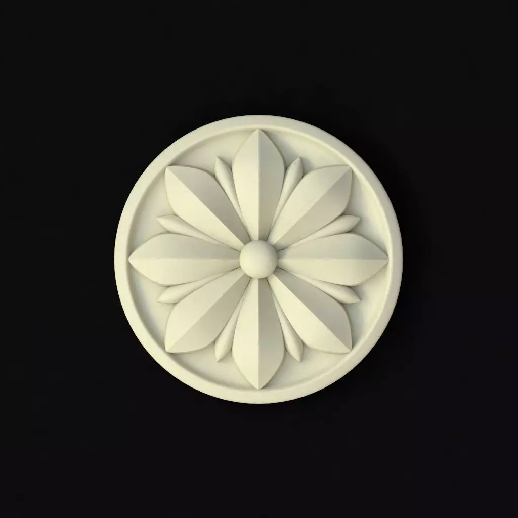 rosette flower 3D model_0