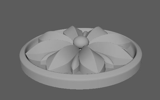 rosette flower 3D model_3