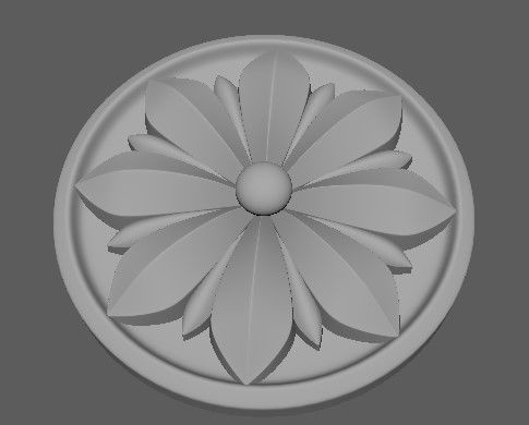rosette flower 3D model_1