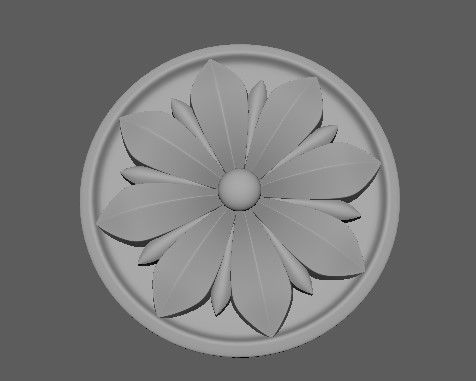 rosette flower 3D model_2