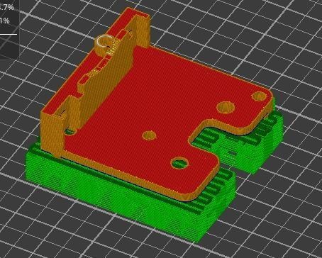 Tiertime UP Mini 2 Toolhead PCB and Cover Mount 3D print model_2