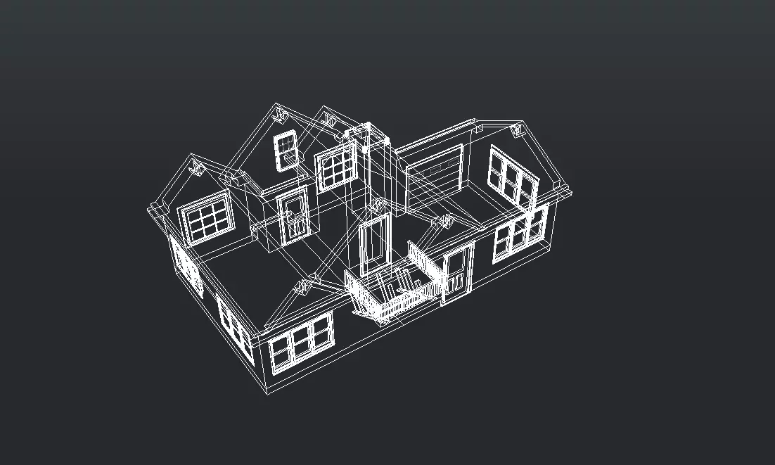 House Lowpoly 3D model Low-poly 3D model_0