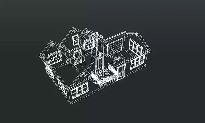 House Lowpoly 3D model Low-poly 3D model