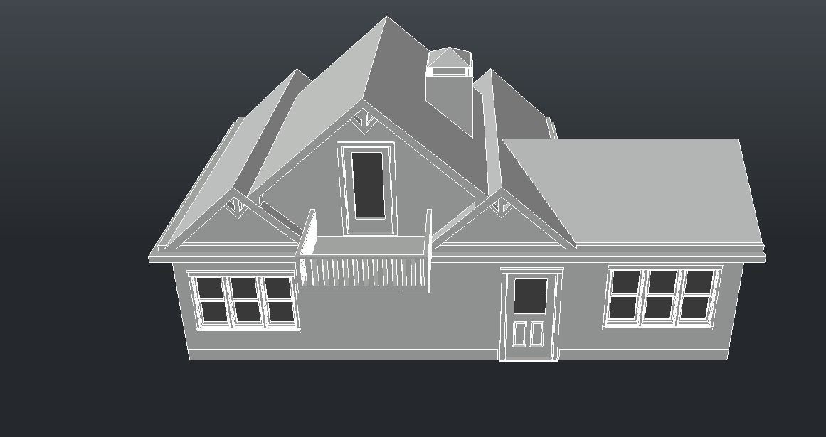 House Lowpoly 3D model Low-poly 3D model_5