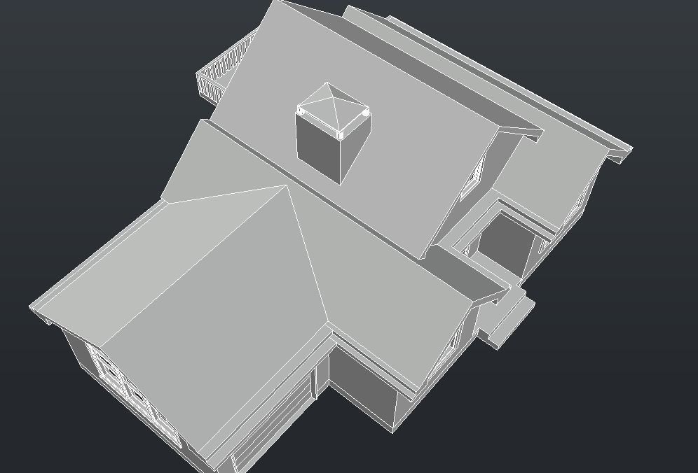 House Lowpoly 3D model Low-poly 3D model_3