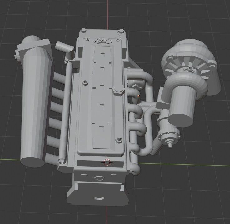 FG FPV barra turbo engine 1 piece 3D print model_6