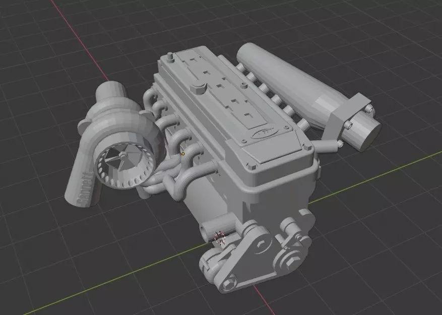 FG FPV barra turbo engine 1 piece 3D print model_0
