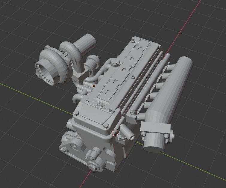 FG FPV barra turbo engine 1 piece 3D print model_1