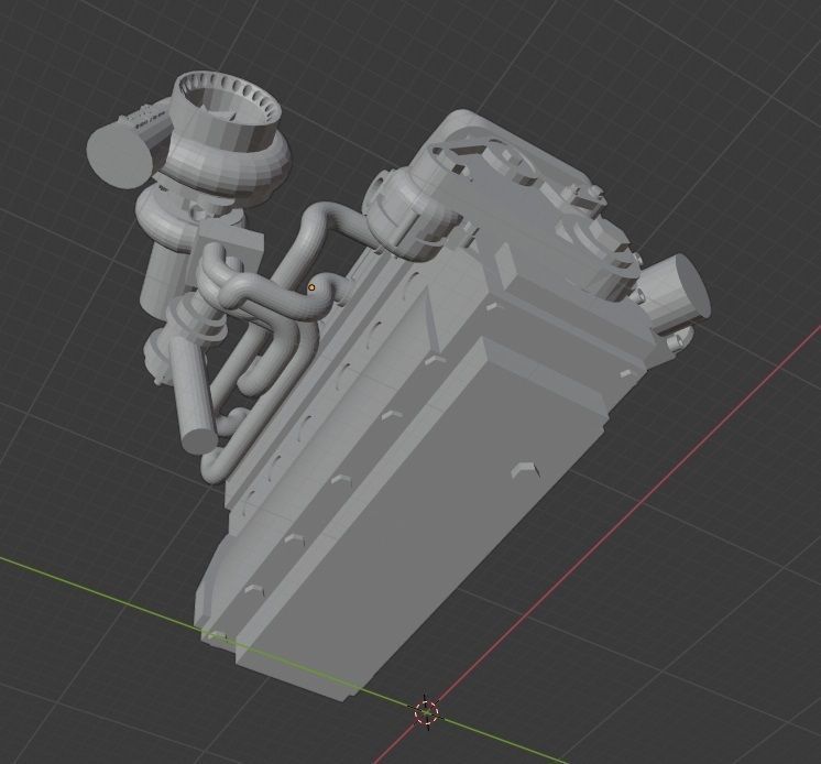 FG FPV barra turbo engine 1 piece 3D print model_5