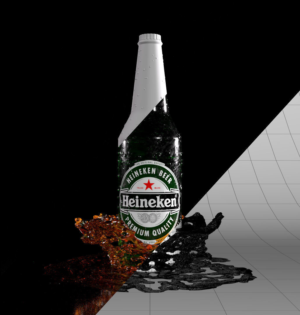 Heineken Beer 3D model_1