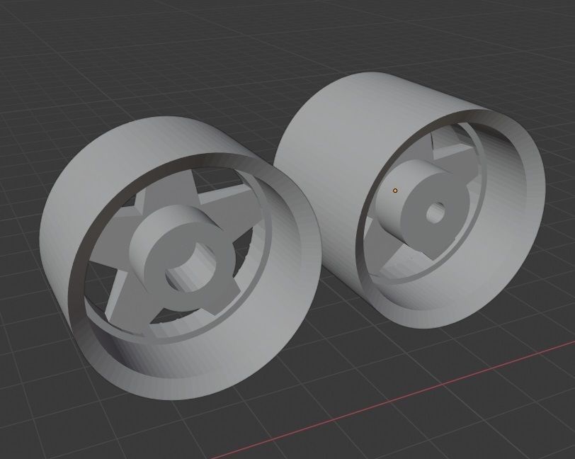 B45 or Challenger style rims staggered 3D print model_2