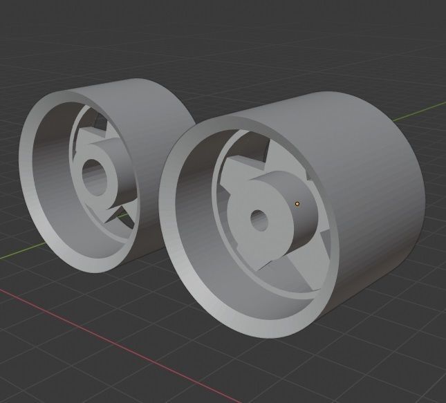 B45 or Challenger style rims staggered 3D print model_3