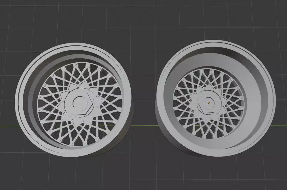 BBS mesh style rims 3D print model