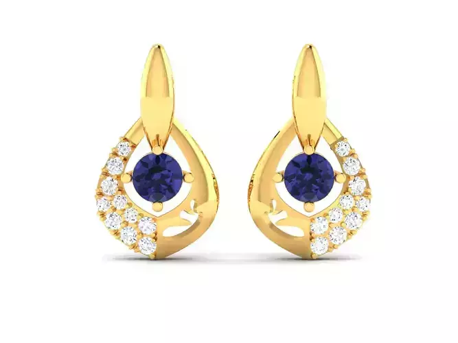 Women Earrings 3dm STL OBJ FBX Render Details