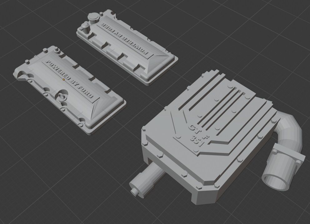 FG Supercharged Coyote top end conversion 3D print model_2