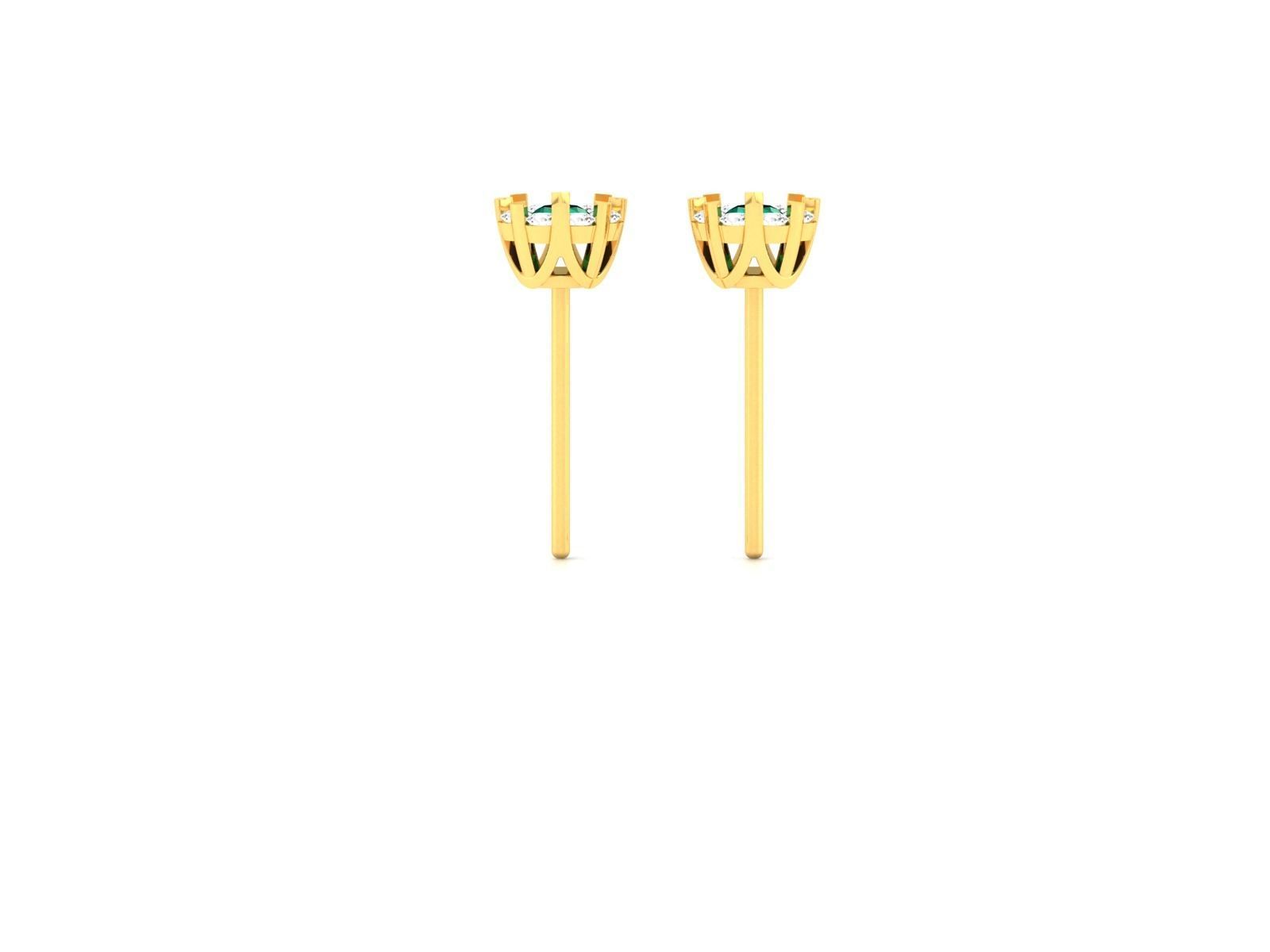 Women Earrings 3dm STL OBJ FBX Render Details 3D print model_4