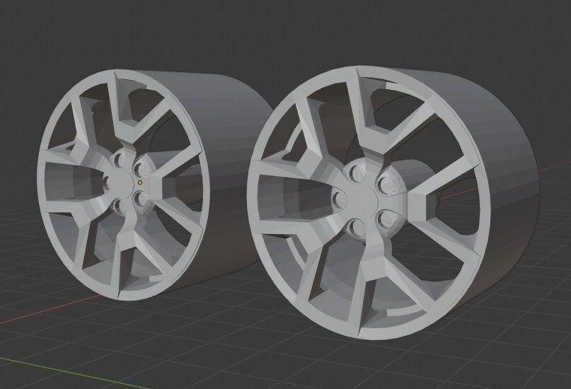 E1 GTS HSV style rims 3D print model_1