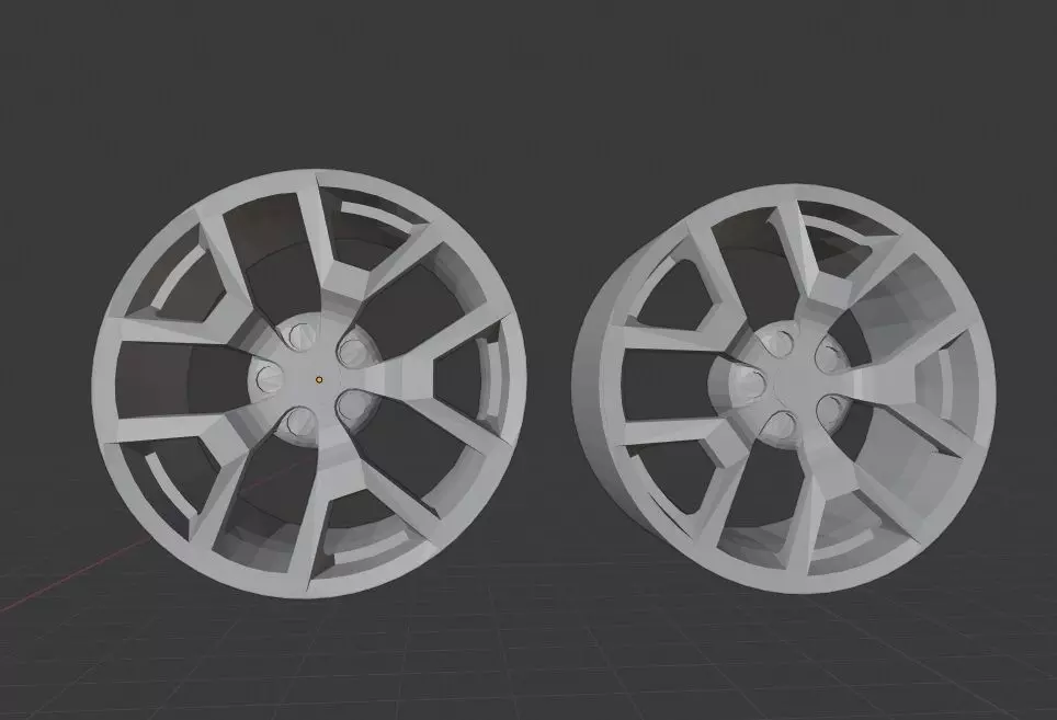E1 GTS HSV style rims 3D print model_0