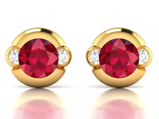 Women Earrings 3dm STL OBJ FBX Render Details