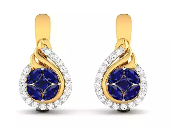 Women Earrings 3dm STL OBJ FBX Render Details