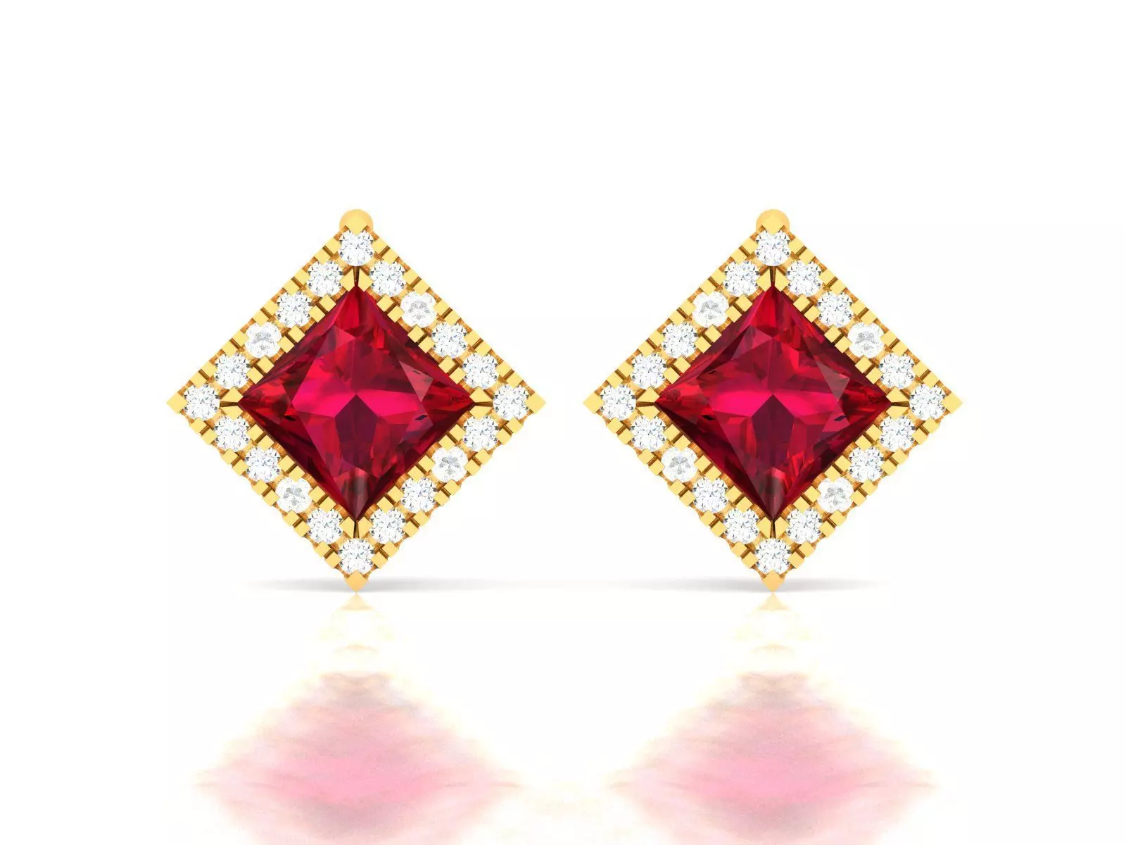 Women Earrings 3dm STL OBJ FBX Render Details 3D print model_0