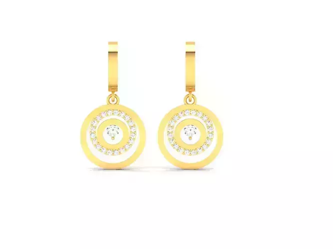 Women Earrings 3dm STL OBJ FBX Render Details