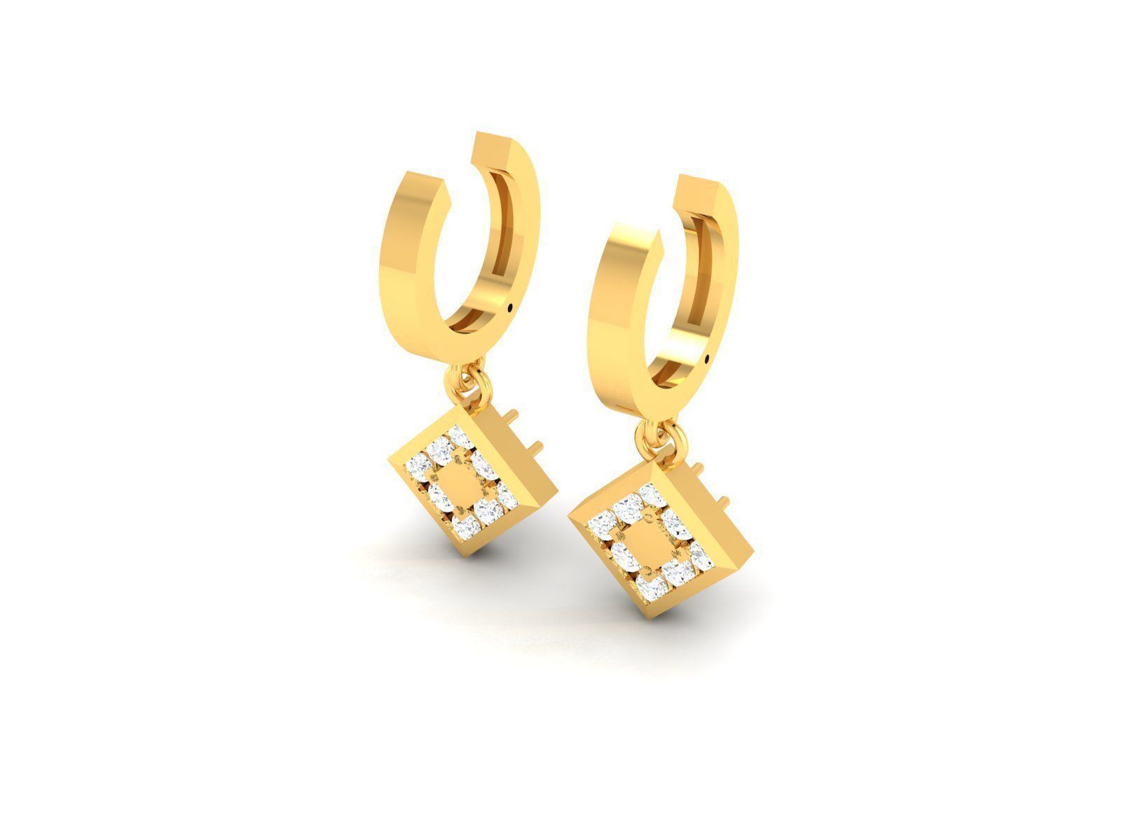 Women Earrings 3dm STL OBJ FBX Render Details 3D print model_13