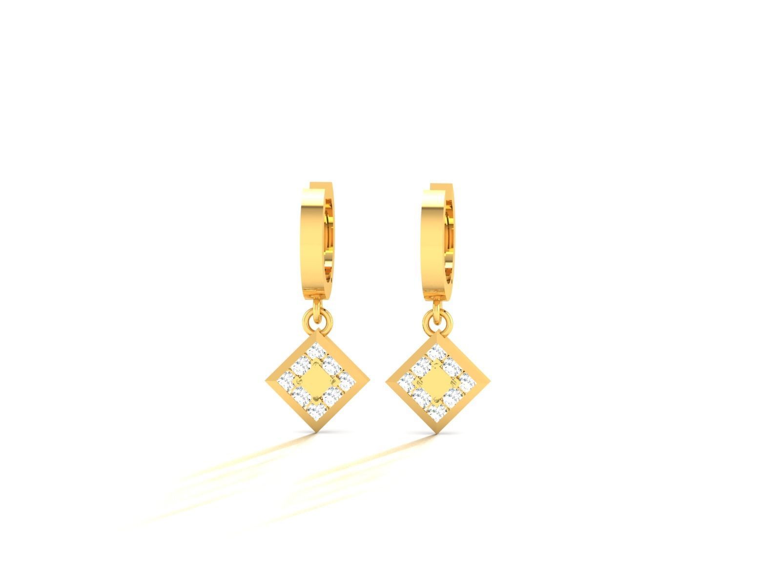 Women Earrings 3dm STL OBJ FBX Render Details 3D print model_9