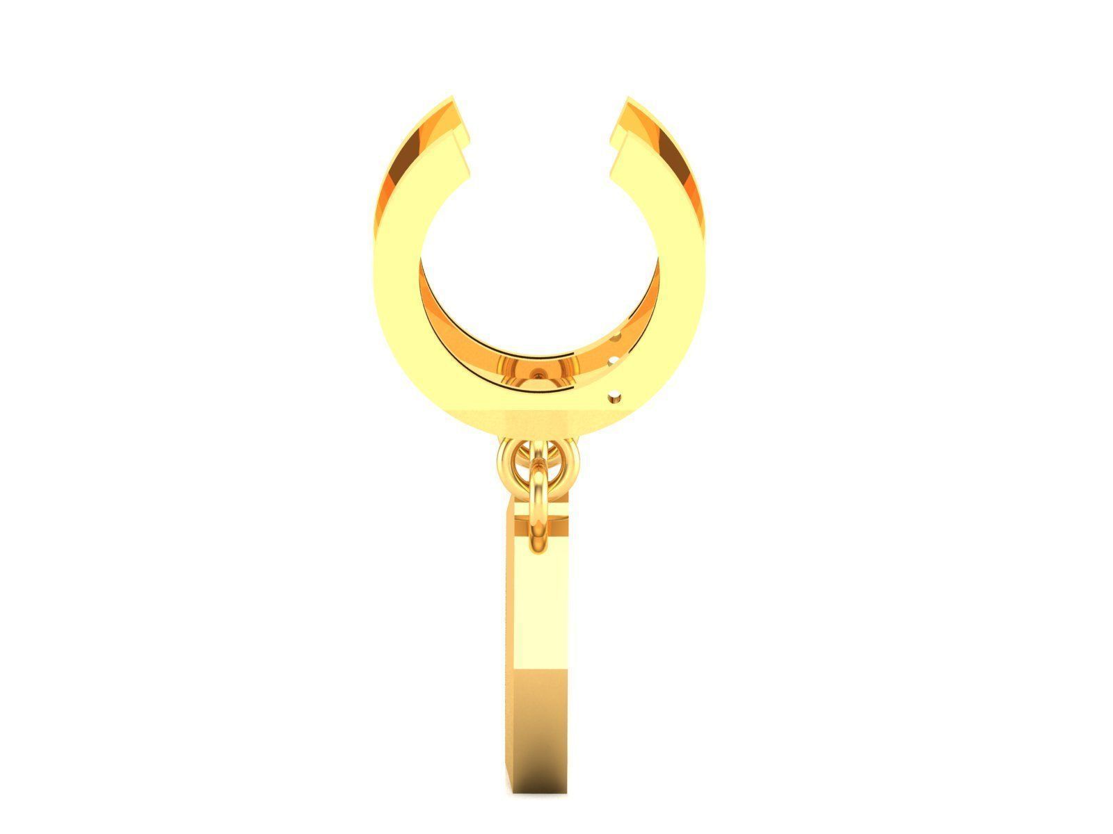 Women Earrings 3dm STL OBJ FBX Render Details 3D print model_4