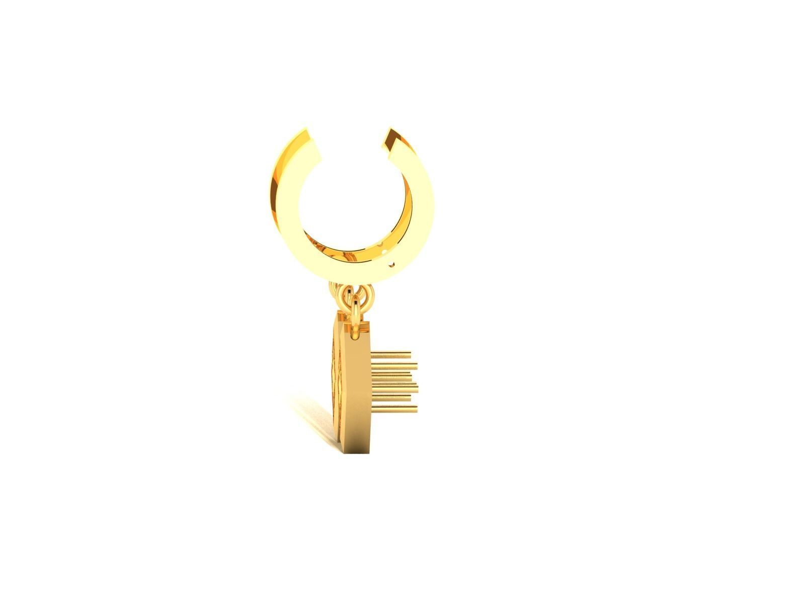 Women Earrings 3dm STL OBJ FBX Render Details 3D print model_12