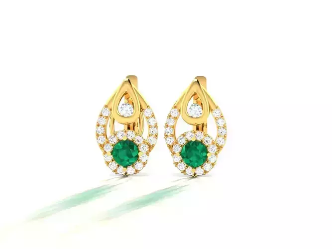 Women Earrings 3dm STL OBJ FBX Render Details