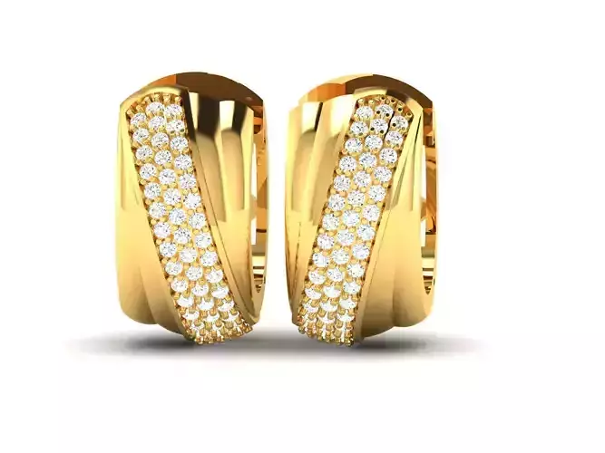 Women Earrings 3dm STL OBJ FBX Render Details